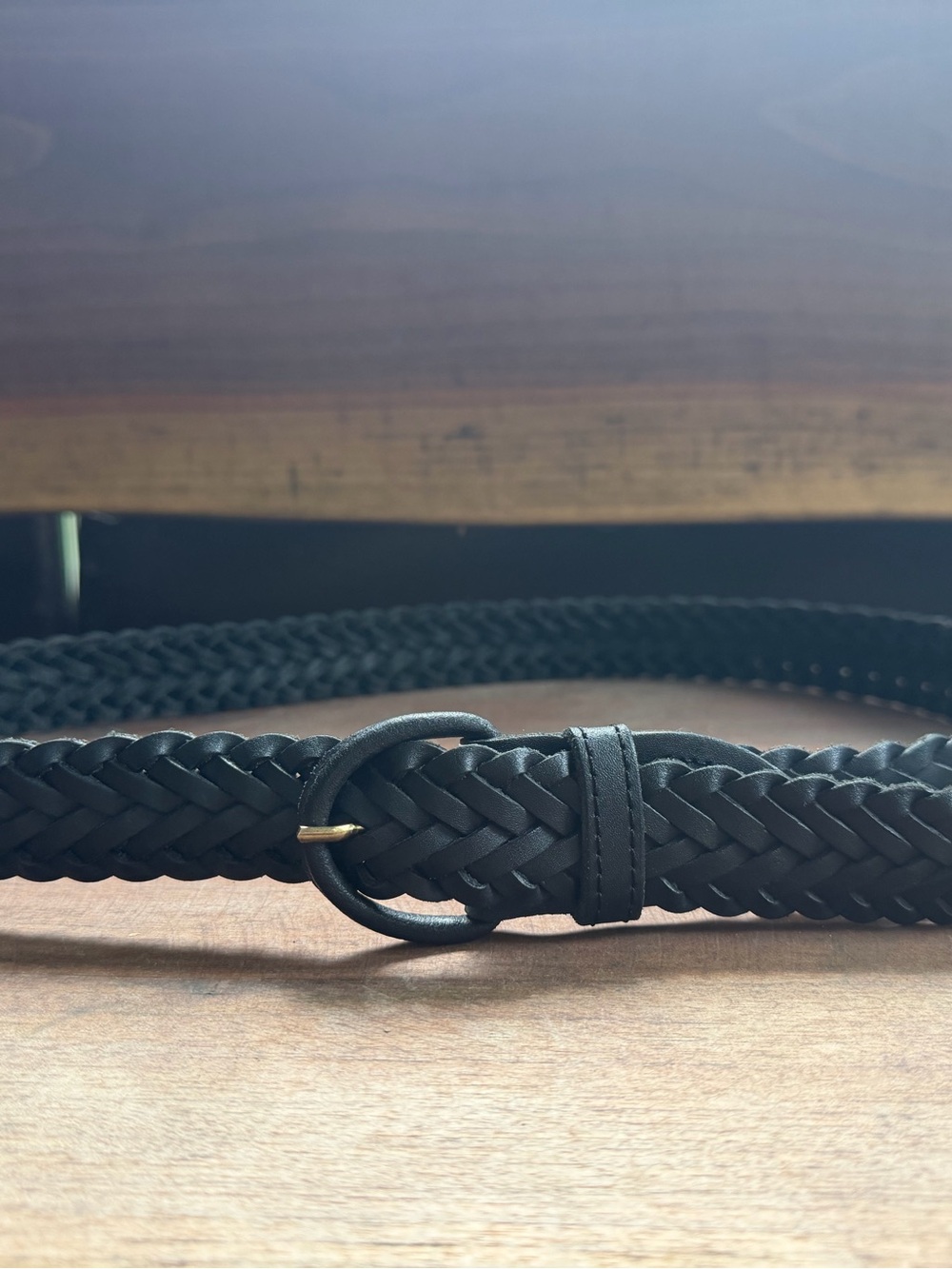 Women’s  Black Braided Leather Belt - Premium Casual Style